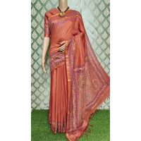 Bhagalpuri Katan Staple Semi Silk Saree with Blouse Piece